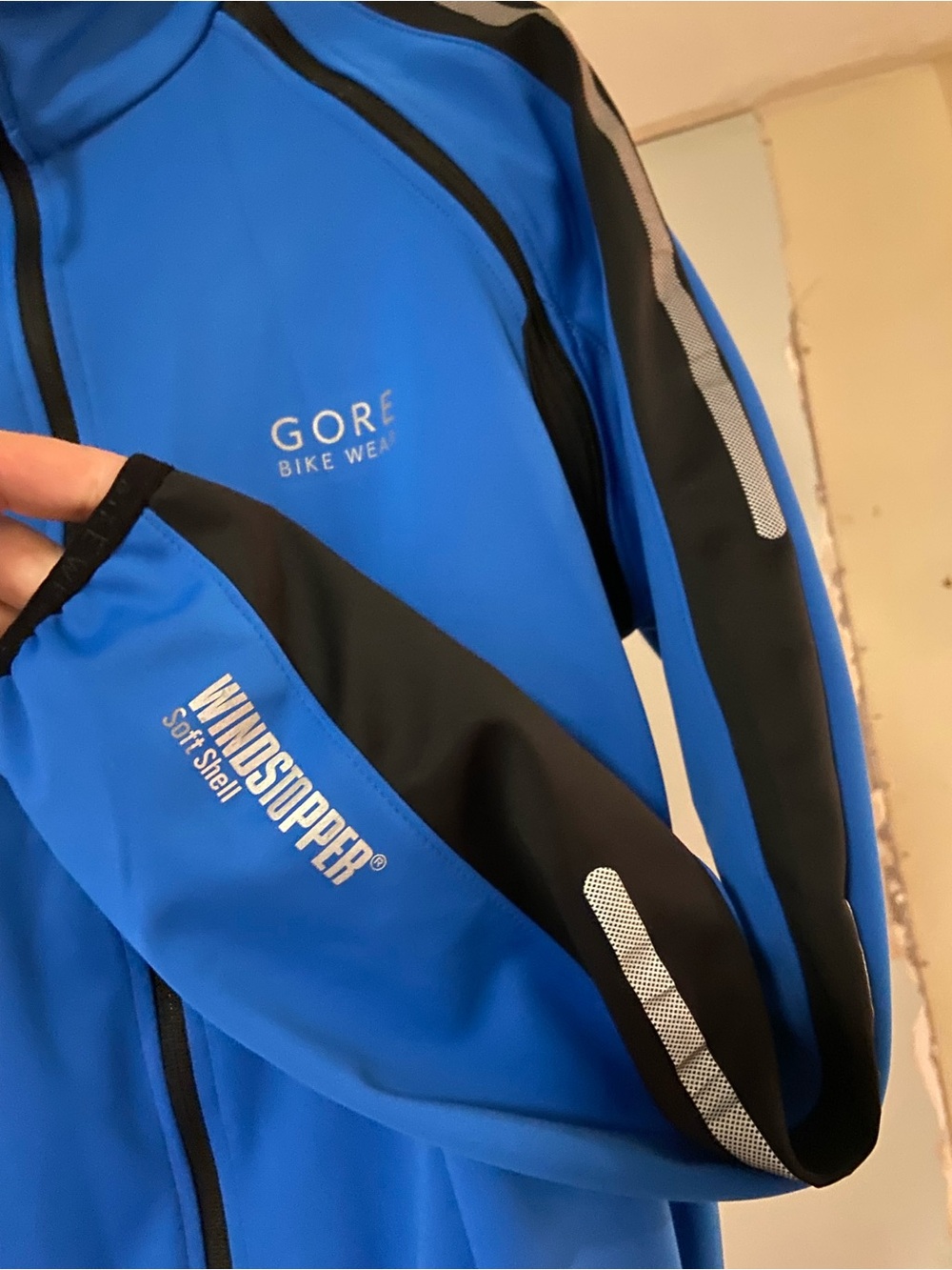Gore Bike Wear Men’s Blue Windstopper Soft Shell Performance Jacket